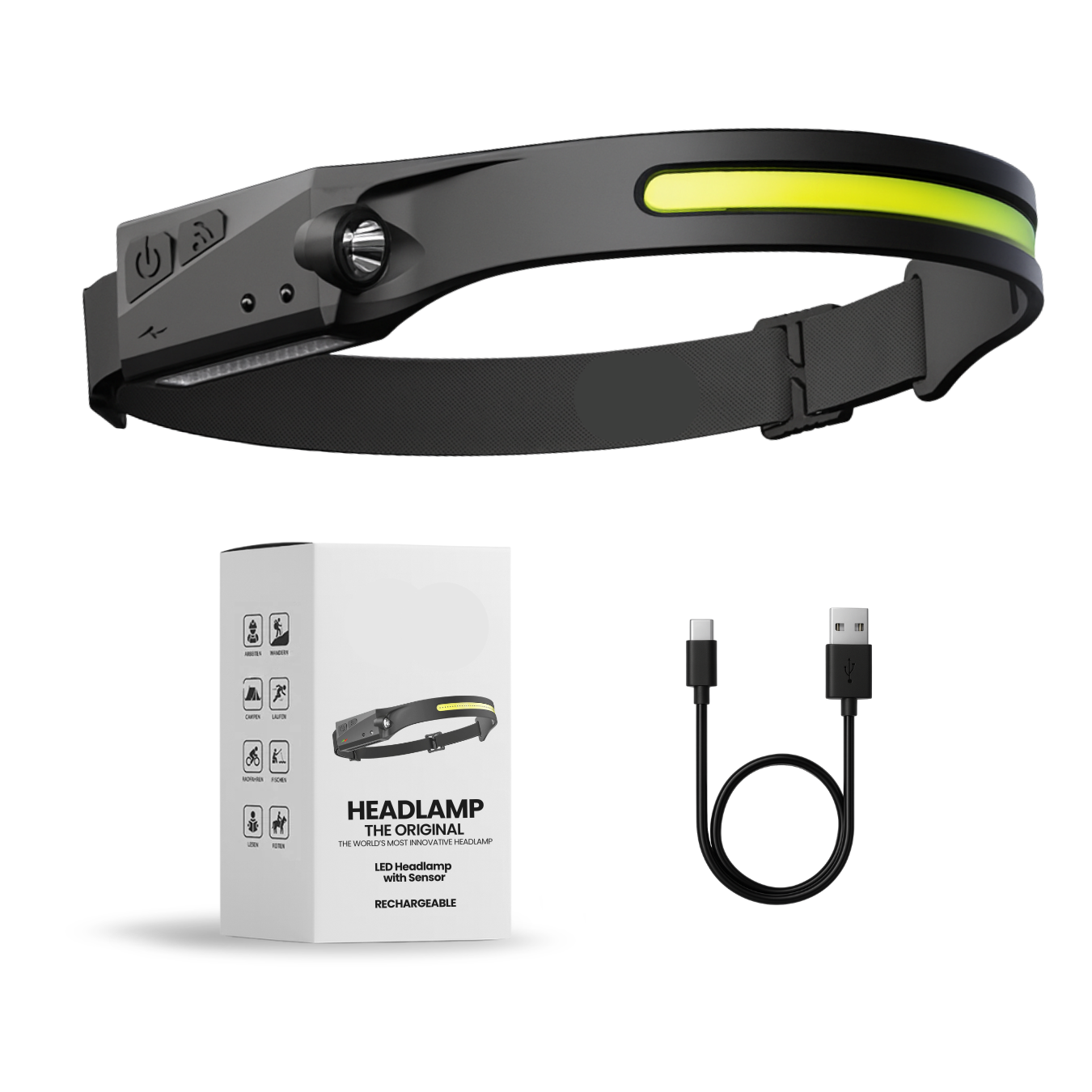 ArcLume 230° Rechargeable Headlamp Panoramic Vision and Hands-Free