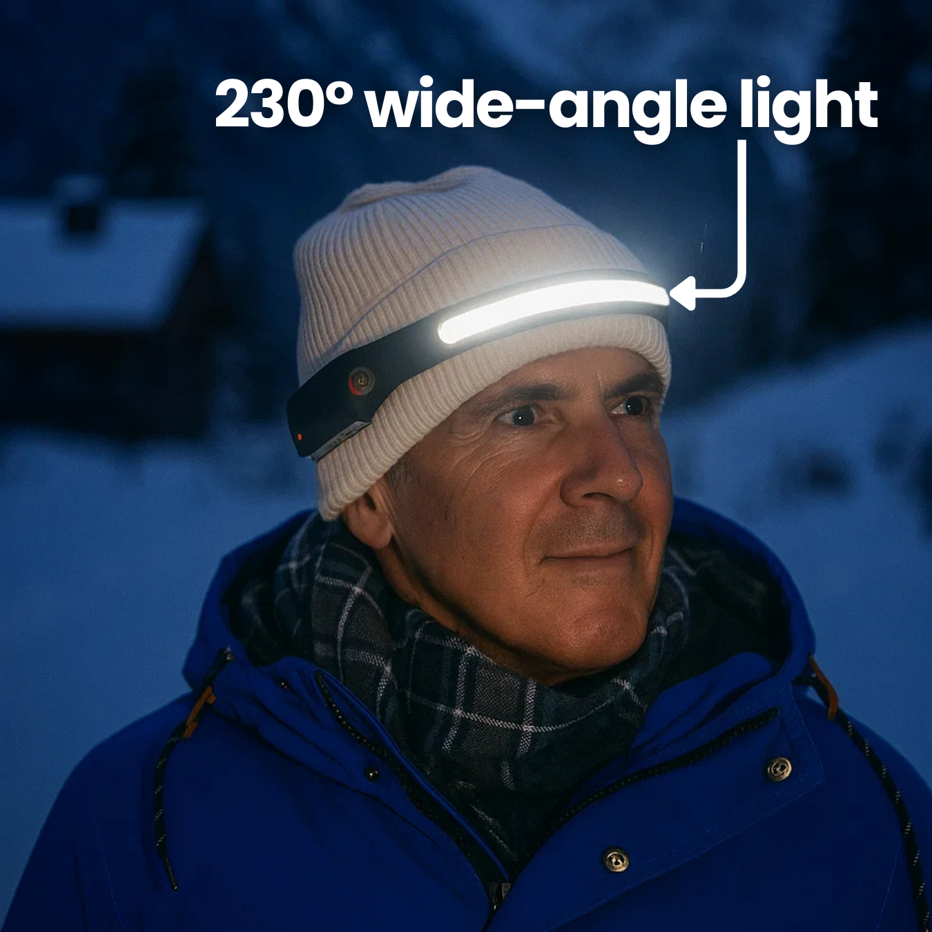 ArcLume 230° Rechargeable Headlamp Panoramic Vision and Hands-Free