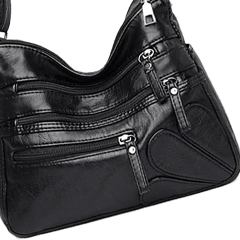 Bolso de hombro de cuero para mujer