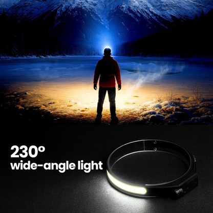 ArcLume 230° Rechargeable Headlamp Panoramic Vision and Hands-Free